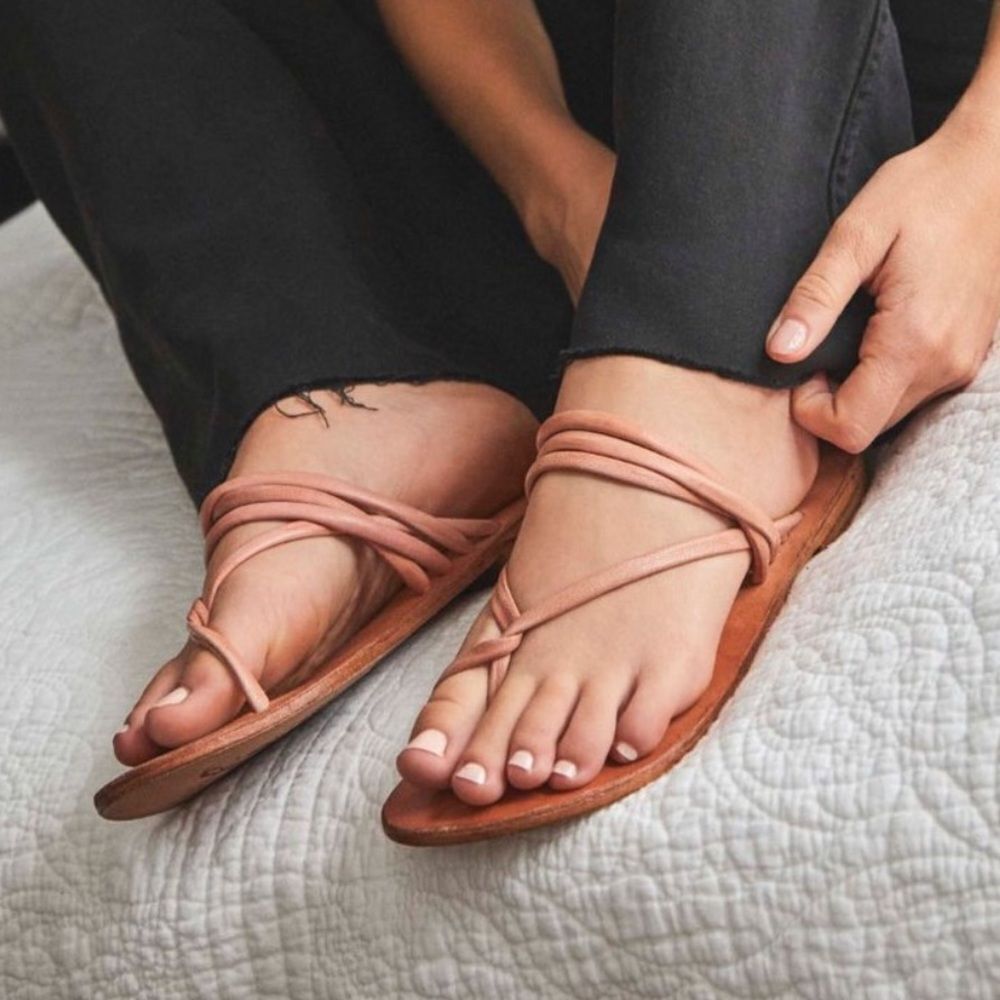 FREE PEOPLE Kayla Soft Strappy Sandals / Sweetheart Sunrise - Picture 14 of 14